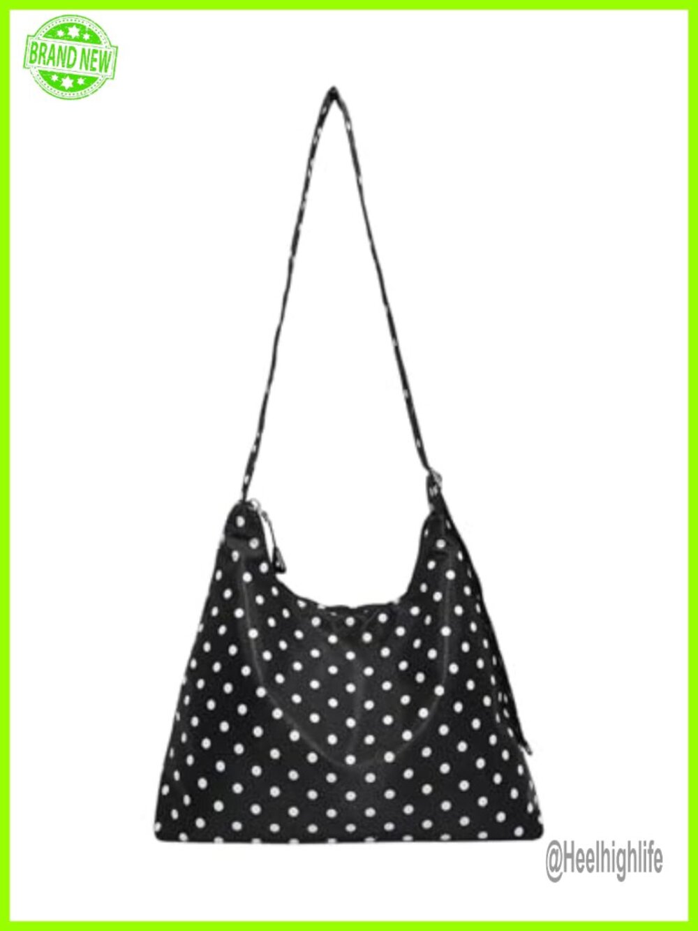 Polka Dots Tote Purse Shoulder Handbag Casual Travel Shopper Bag